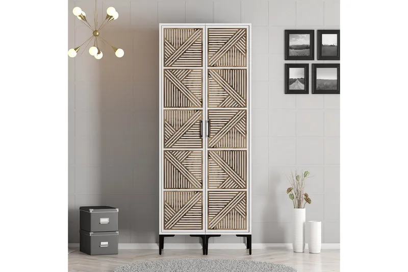 Kumsal Garderob 80 cm - Vit - Förvaring - Klädförvaring - Garderob & garderobssystem