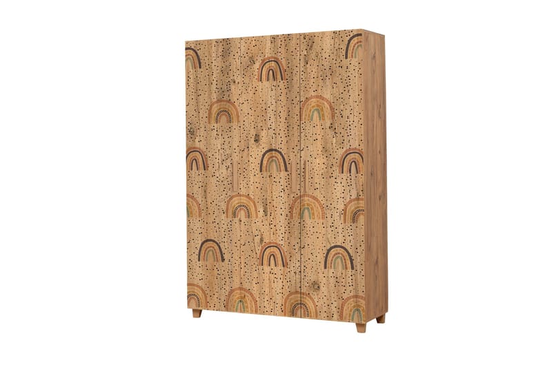 Leva Garderob 120x189 cm Brun - Hanah Home - Förvaring - Klädförvaring - Garderob & garderobssystem