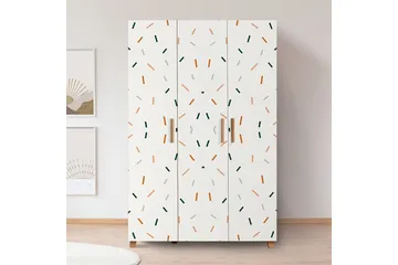Leva Garderob 120x189 cm Brun/Vit - Hanah Home - Förvaring - Klädförvaring - Garderob & garderobssystem