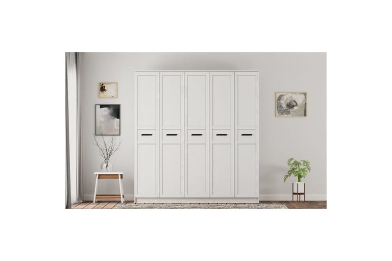 Meyra Garderob 175x210 cm - Matt Vit - Förvaring - Klädförvaring - Garderob & garderobssystem