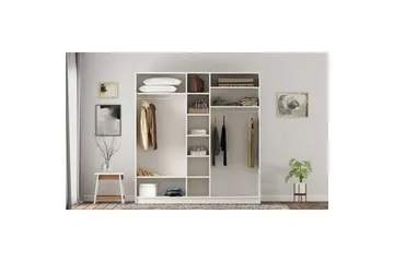 Meyra Garderob 175x210 cm - Matt Vit - Förvaring - Klädförvaring - Garderob & garderobssystem