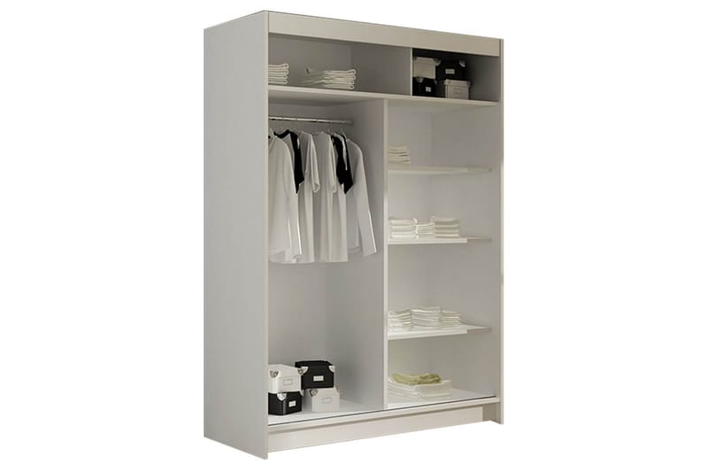 Miami Garderob 120x58x200 cm - Beige - Förvaring - Klädförvaring - Garderob & garderobssystem
