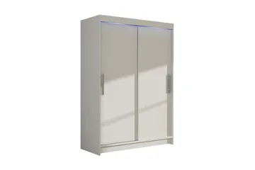 Miami Garderob 120x58x200 cm - Vit - Förvaring - Klädförvaring - Garderob & garderobssystem