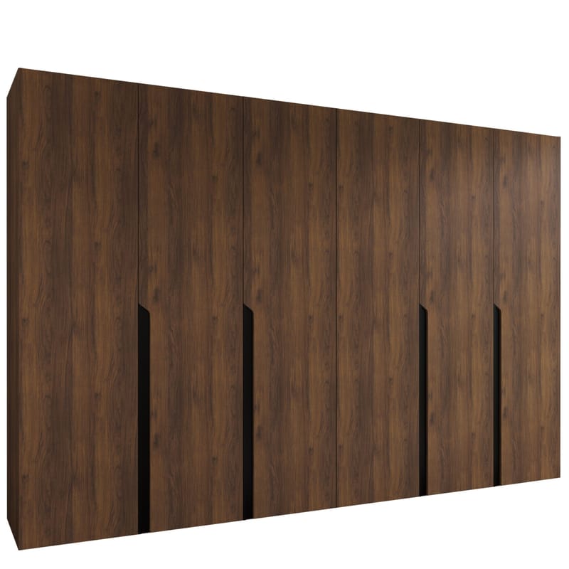 Milias Garderob 300x202 cm - Brun/svart - Förvaring - Klädförvaring - Garderob & garderobssystem - Klädskåp & fristående garderob