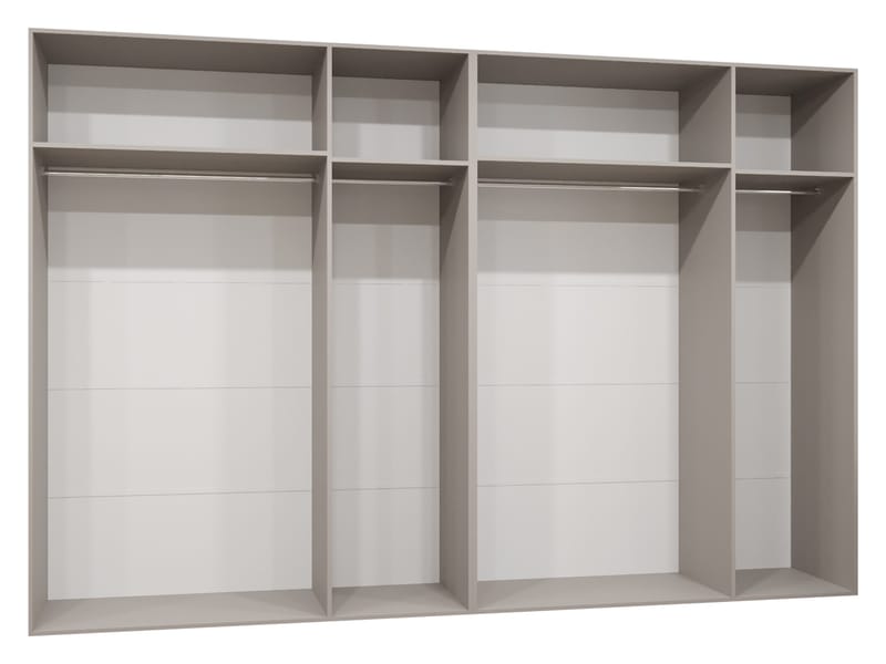 Milias Garderob med spegel 300x202 cm - Brun/guld - Förvaring - Klädförvaring - Garderob & garderobssystem
