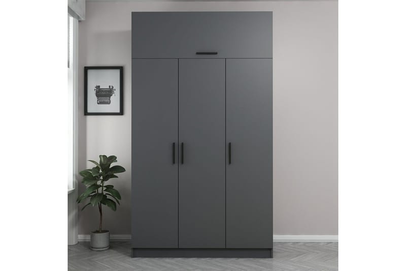 Minar Garderob 135 cm - Antracit - Förvaring - Klädförvaring - Garderob & garderobssystem