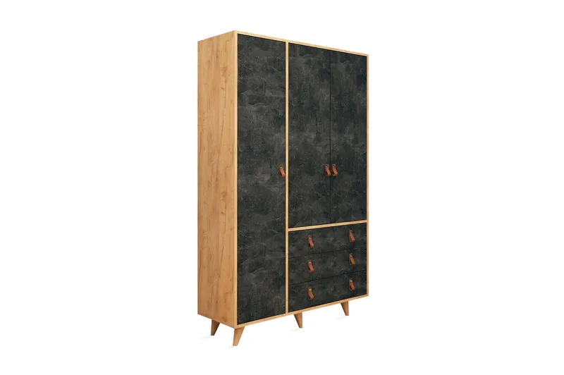 Mod Design Garderob - Grå/Trä - Förvaring - Klädförvaring - Garderob & garderobssystem