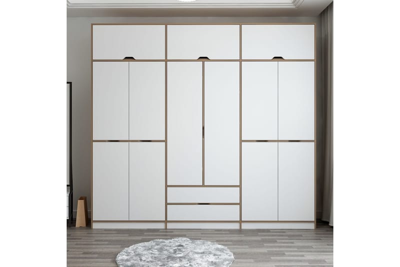 Munna Garderob 277x253 cm - Vit - Förvaring - Klädförvaring - Garderob & garderobssystem