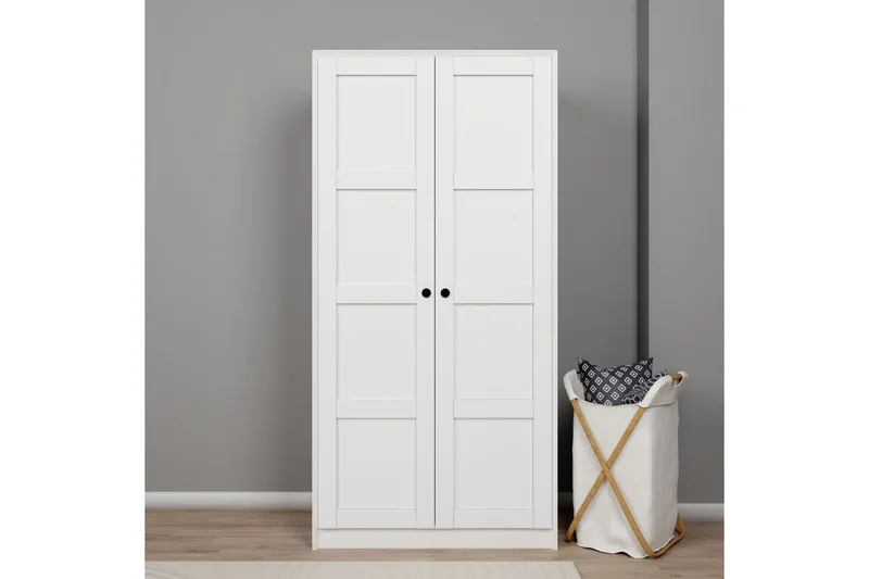 Nagouri Garderob 94x190 cm - Vit - Förvaring - Klädförvaring - Garderob & garderobssystem