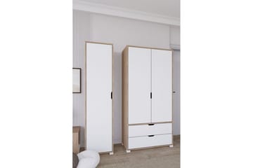 Nordhs Garderobsskåp 130x183 cm - Valnöt - Förvaring - Klädförvaring - Garderob & garderobssystem - Klädskåp & fristående garderob