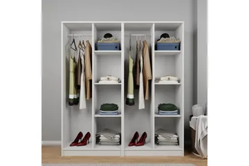 Olera Garderob 160x180 cm - Vit - Förvaring - Klädförvaring - Garderob & garderobssystem - Klädskåp & fristående garderob