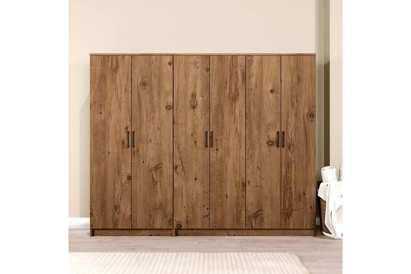 Olera Garderob 220x180 cm - Natur - Förvaring - Klädförvaring - Garderob & garderobssystem