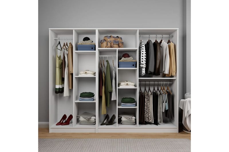 Olera Garderob 220x180 cm - Vit - Förvaring - Klädförvaring - Garderob & garderobssystem