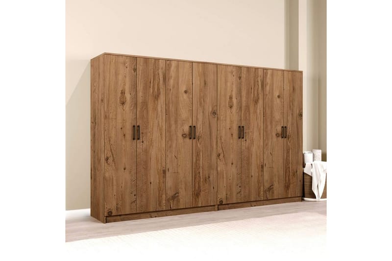 Olera Garderob 280x180 cm - Natur - Förvaring - Klädförvaring - Garderob & garderobssystem