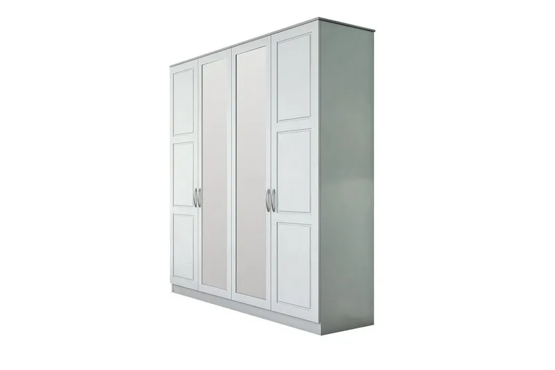 Orlenis Garderob 140x184 cm - Matt Vit - Förvaring - Klädförvaring - Garderob & garderobssystem
