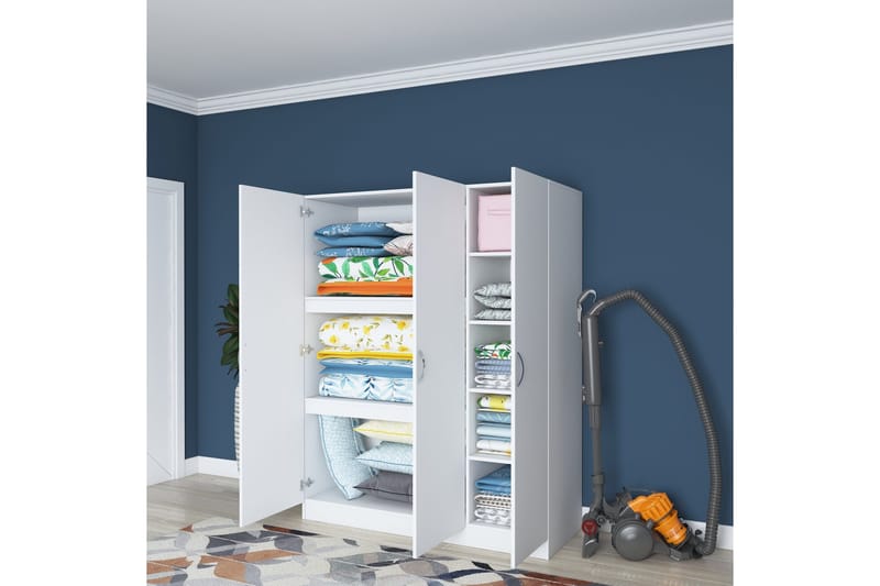 Ostin Garderob 55x145 cm - Vit - Förvaring - Klädförvaring - Garderob & garderobssystem