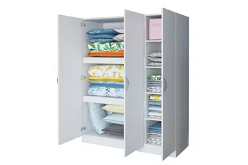 Ostin Garderob 55x145 cm - Vit - Förvaring - Klädförvaring - Garderob & garderobssystem