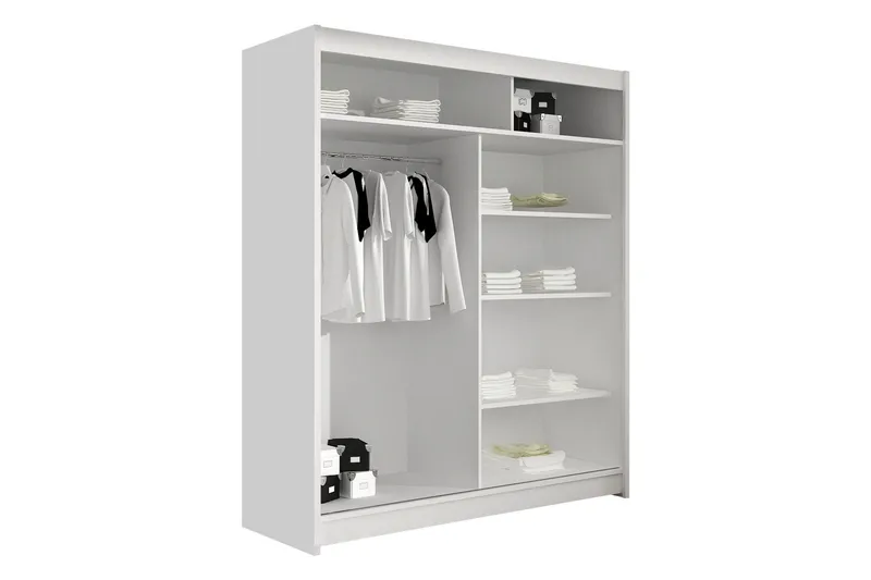Pickering Garderob m. Spegel 150x200 cm - Grön - Förvaring - Klädförvaring - Garderob & garderobssystem