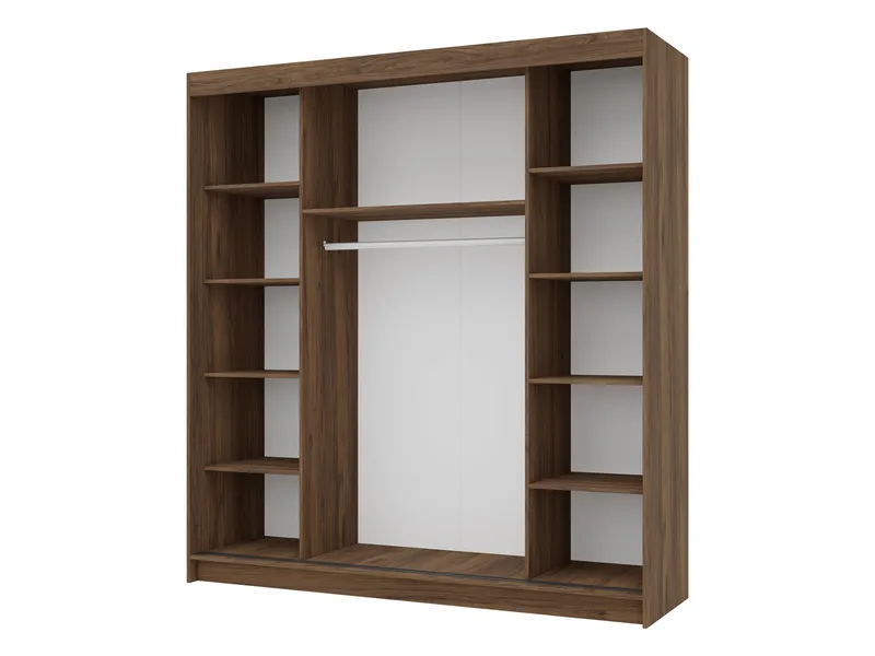 Piedras Garderob 200x215 cm - Brun - Förvaring - Klädförvaring - Garderob & garderobssystem - Klädskåp & fristående garderob