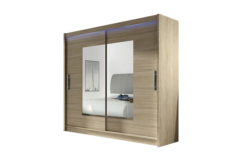 Prag Garderob 180x57x215 cm, Beige