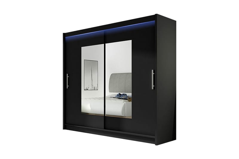Prag Garderob 180x57x215 cm - Vit - Förvaring - Klädförvaring - Garderob & garderobssystem