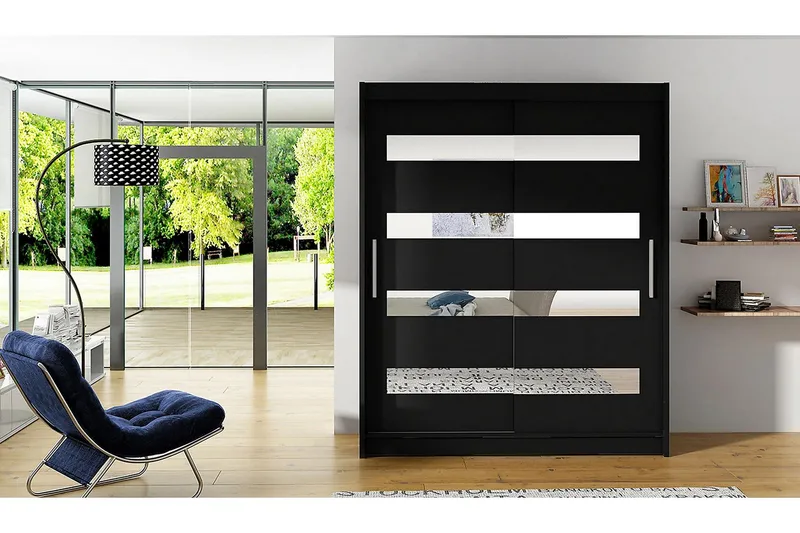 Presto Garderob 58x150 cm - Svart - Förvaring - Klädförvaring - Garderob & garderobssystem - Klädskåp & fristående garderob