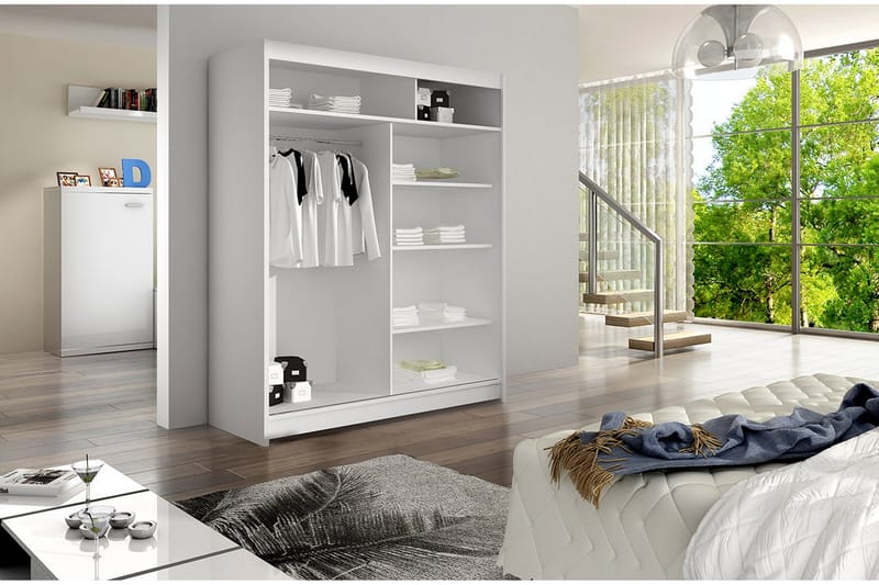 Presto Garderob 58x150 cm - Svart/Vit - Förvaring - Klädförvaring - Garderob & garderobssystem