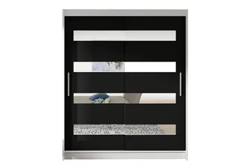 Presto Garderob 58x150 cm - Vit/Svart - Förvaring - Klädförvaring - Garderob & garderobssystem