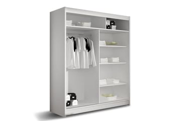 Presto Garderob 58x150 cm - Vit/Svart - Förvaring - Klädförvaring - Garderob & garderobssystem