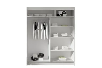 Presto Garderob 58x150 cm - Vit/Svart - Förvaring - Klädförvaring - Garderob & garderobssystem