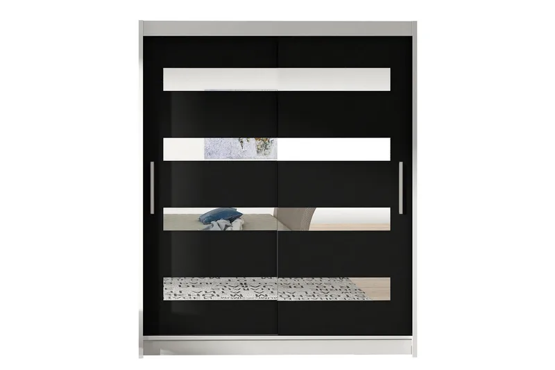 Presto Garderob 58x150 cm - Vit/Svart - Förvaring - Klädförvaring - Garderob & garderobssystem