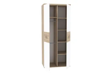 Priesmeyer Garderob 80x189 cm - Brun/Vit - Förvaring - Klädförvaring - Garderob & garderobssystem