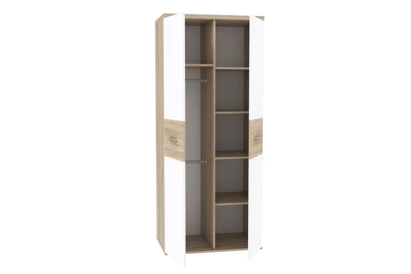 Priesmeyer Garderob 80x189 cm - Brun/Vit - Förvaring - Klädförvaring - Garderob & garderobssystem