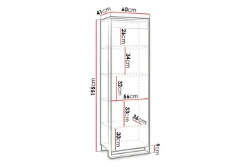 Quant Garderob 41x60 cm - Ek/Svart - Förvaring - Klädförvaring - Garderob & garderobssystem