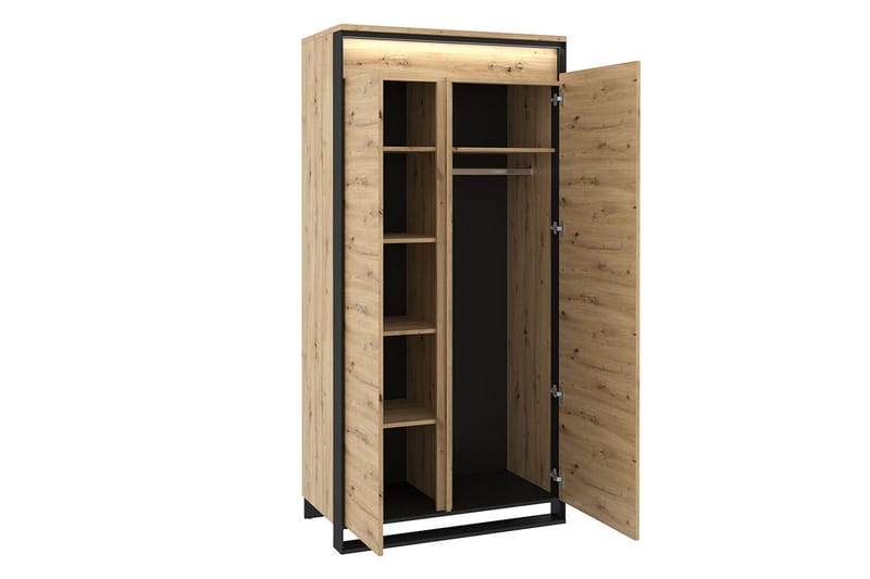 Quant Garderob 50x95 cm - Ek/Svart - Förvaring - Klädförvaring - Garderob & garderobssystem