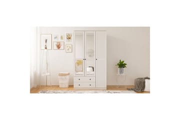 Rynric Garderob 105x210 cm - Matt Vit - Förvaring - Klädförvaring - Garderob & garderobssystem