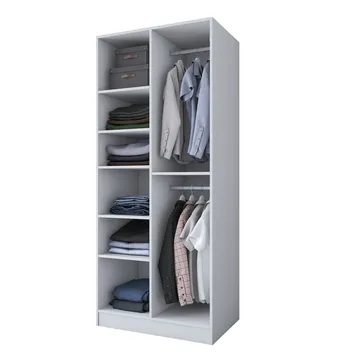 Sarnor Garderob 90x210x57,5 cm - Vit - Förvaring - Klädförvaring - Garderob & garderobssystem - Klädskåp & fristående garderob