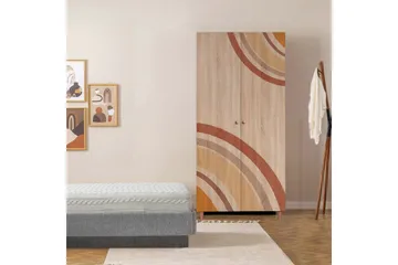 Selalesi Garderob 90x192 cm - Natur - Förvaring - Klädförvaring - Garderob & garderobssystem - Klädskåp & fristående garderob