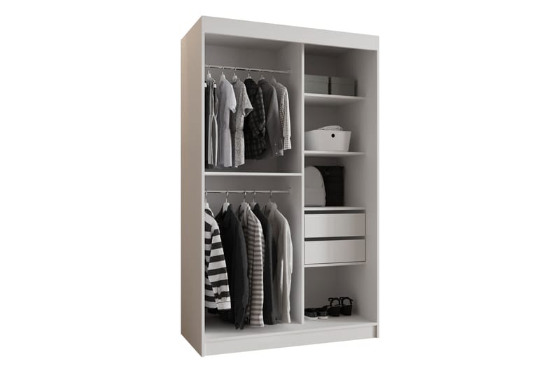 Tallmo Garderob m. Spegel 120x200 cm - Beige - Förvaring - Klädförvaring - Garderob & garderobssystem