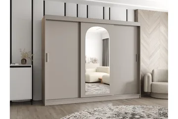 Tallmo Garderob m. Spegel 250x200 cm - Grön - Förvaring - Klädförvaring - Garderob & garderobssystem