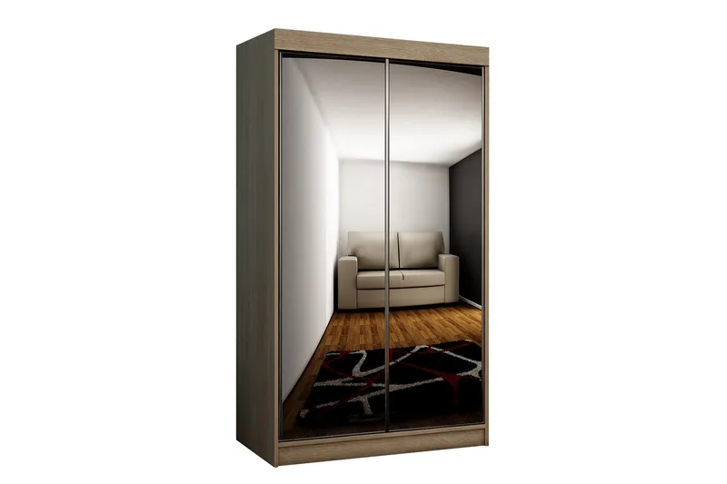 Top Garderob 100x62x200 cm - Ek - Förvaring - Klädförvaring - Garderob & garderobssystem