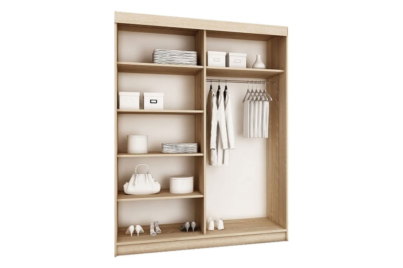 Top Garderob 62x150 cm - Mörkt askträ - Förvaring - Klädförvaring - Garderob & garderobssystem