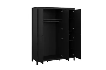 Vallvidera Garderob 150x199 cm - Svart - Förvaring - Klädförvaring - Garderob & garderobssystem