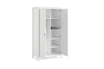 Vallvidera Garderob 58x102 cm - Vit/Natur - Förvaring - Klädförvaring - Garderob & garderobssystem