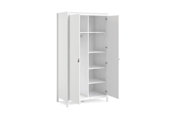 Vallvidera Garderob 58x102 cm - Vit/Natur - Förvaring - Klädförvaring - Garderob & garderobssystem