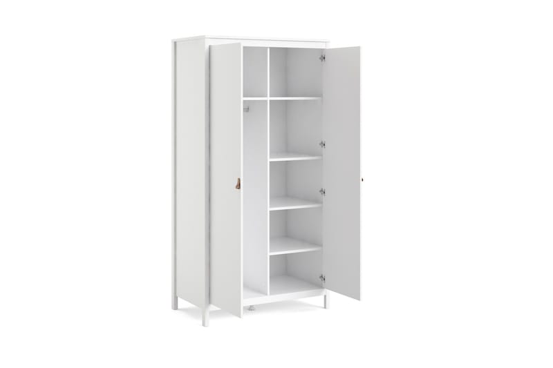 Vallvidera Garderob 58x102 cm - Vit/Natur - Förvaring - Klädförvaring - Garderob & garderobssystem