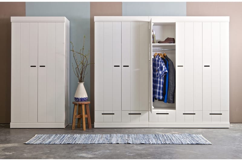 Varius Garderob 94 cm 2 Dörrar - Vit Tall - Förvaring - Klädförvaring - Garderob & garderobssystem