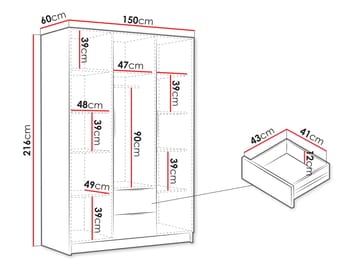 Varros Garderob 150x216 cm - Brun - Förvaring - Klädförvaring - Garderob & garderobssystem