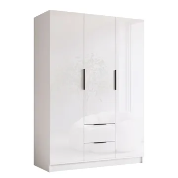 Varros garderob 150x216 cm - Svart, vit - Förvaring - Klädförvaring - Garderob & garderobssystem - Klädskåp & fristående garderob