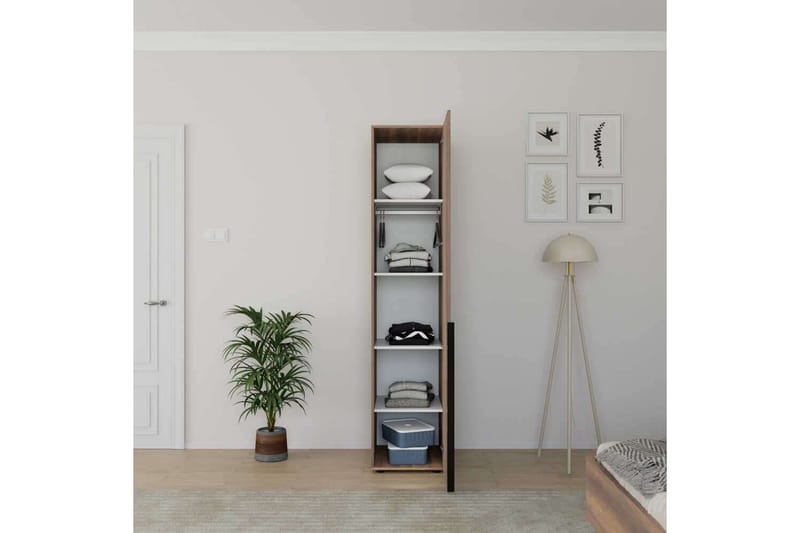 Vornic Garderob 45x210 cm - Valnöt - Förvaring - Klädförvaring - Garderob & garderobssystem